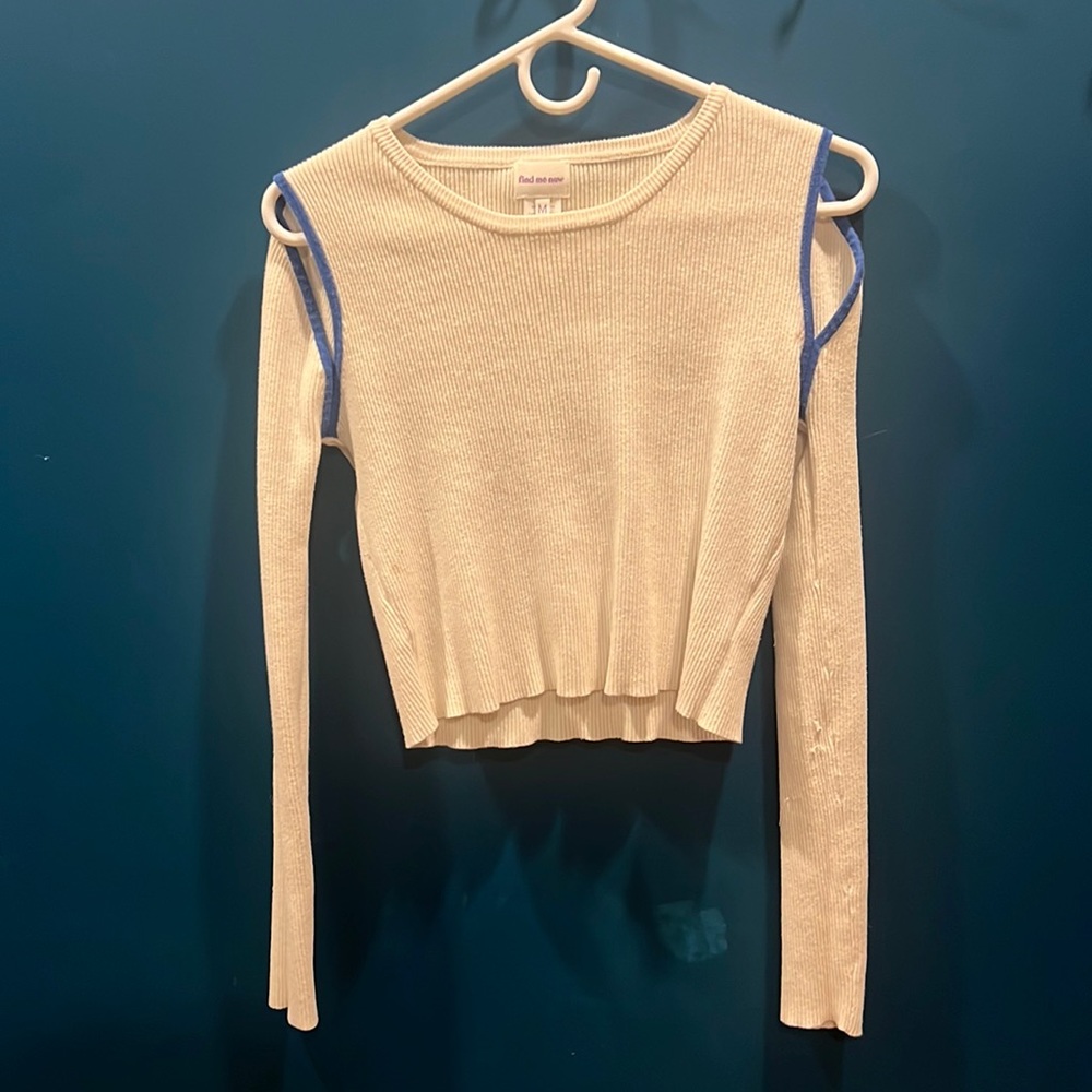 Free People Find Me Now White Cropped Thermal